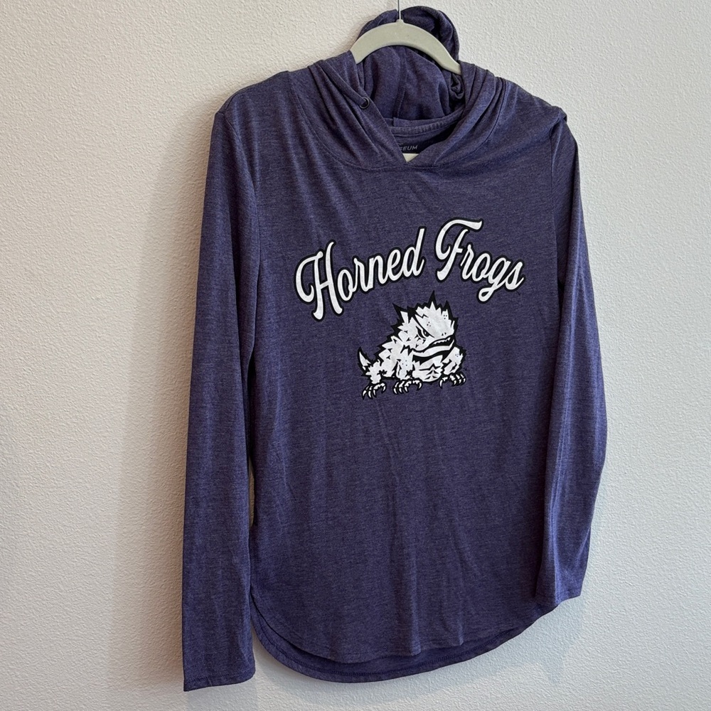 Colosseum Women's Purple Heathered Hoodie Texas Christian University